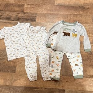 Kids Animal Print Pajama Set- Size 24 months
